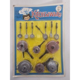 Vintage 1960's Woolworth Kitchenware Utensils Pots & Pans Toy Set Hong Kong