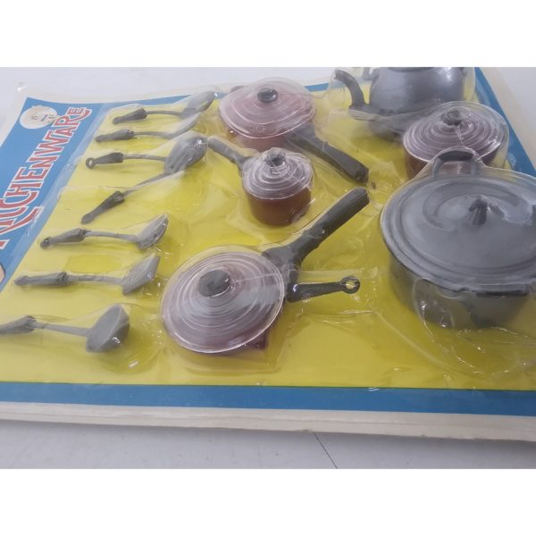 Vintage 1960's Woolworth Kitchenware Utensils Pots & Pans Toy Set Hong Kong