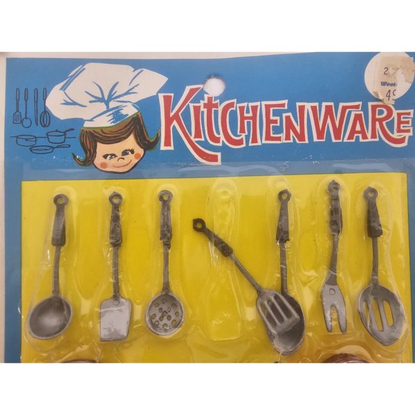 Vintage 1960's Woolworth Kitchenware Utensils Pots & Pans Toy Set Hong Kong