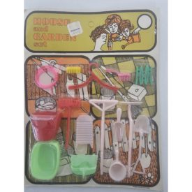 Vintage 1960's Woolworth House & Garden 15 Piece Toy Set Hong Kong