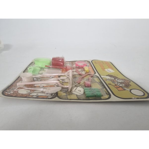 Vintage 1960's Woolworth House & Garden 15 Piece Toy Set Hong Kong