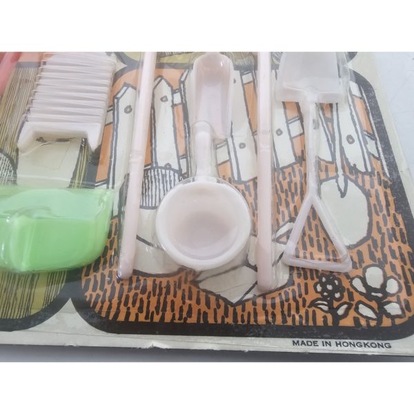 Vintage 1960's Woolworth House & Garden 15 Piece Toy Set Hong Kong