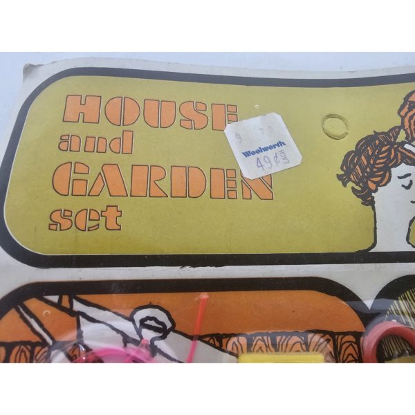 Vintage 1960's Woolworth House & Garden 15 Piece Toy Set Hong Kong