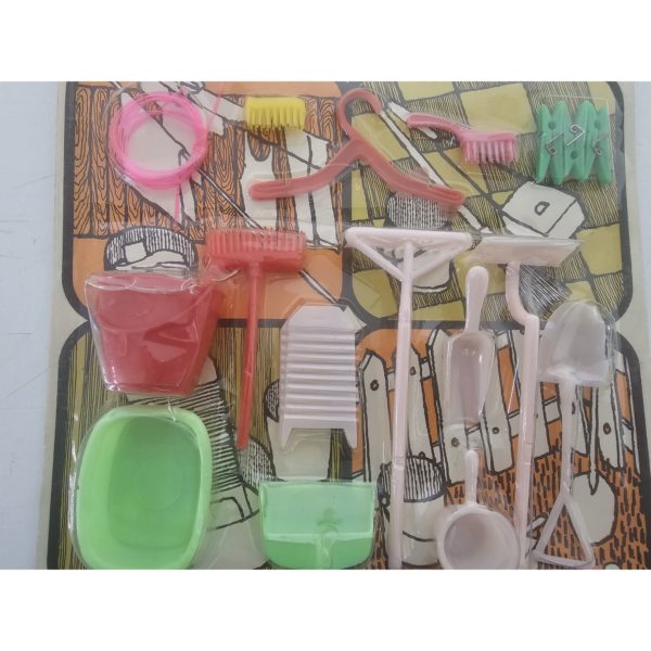 Vintage 1960's Woolworth House & Garden 15 Piece Toy Set Hong Kong