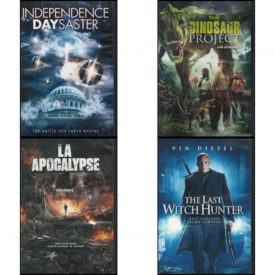 DVD Assorted Movies 4 Pack Fun Gift Bundle: Independence Daysaster  The Dinosaur Project  LA Apocalypse   The Last Witch Hunter