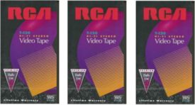RCA T120 Hi-Fi Premium Grade VHS Video Tapes (3 Pk)