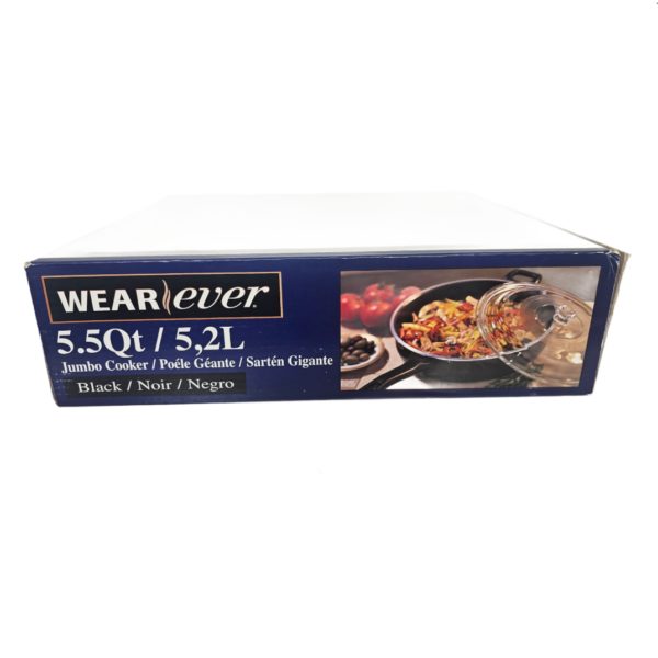 WearEver 5.5 Quart Jumbo Cooker Maxalon X-2000 Skillet Frypan With Glass Lid
