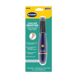 Dr. Scholl's Callus Remover Electronic Foot File, Electric Hard Skin Removal for Feet, Effortless Soft Smooth Skin in Minutes, AAA Batteries Included
