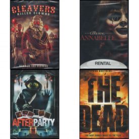 DVD Horror Movies 4 Pack Fun Gift Bundle: Cleavers: Killer Clowns  Annabelle  After Party  The Dead