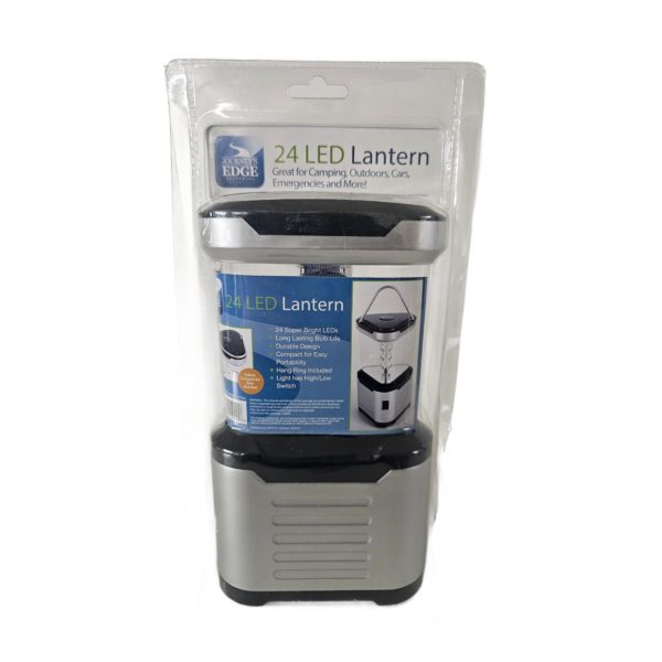 Journey's Edge 24-LED Triangular Camping Lantern Light with Compass (Silver)