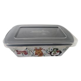Temptations by Tara Whimsical Chef Friends Mini Loaf Pan Holiday Bakeware 12 oz (Black)