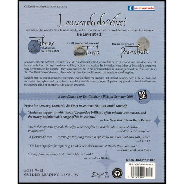 Amazing Leonardo da Vinci Inventions: You Can Build Yourself (Bible Time) (Paperback)