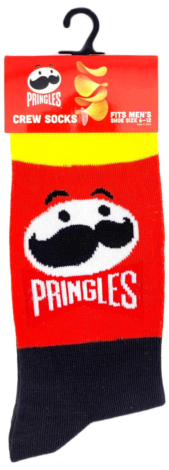 Pringles Chips Adult Men's Novelty Crew Socks Size 6-12