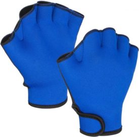 FitsT4 Sports Aqua Gloves Webbed Paddle Swim Gloves Fitness Water Aerobics (Royal Blue)