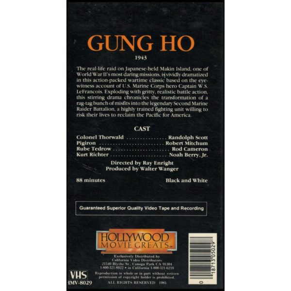 Gung Ho (1943) (VHS Tape)