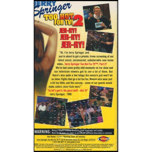 Jerry Springer: Too Hot for TV 2 (VHS Tape)