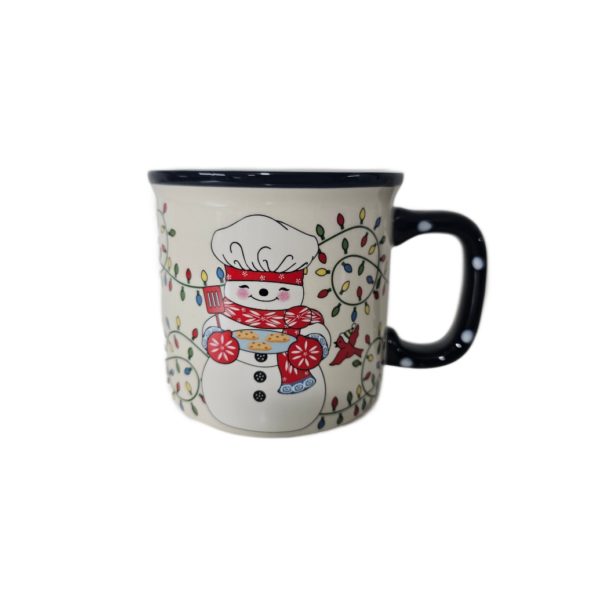 Temptations by Tara Winter Whimsey Snowman Chef Coffee/Tea Mug 16 oz (Black)