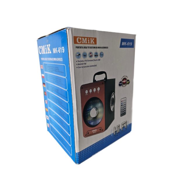 CMIK Bluetooth Portable Speaker MK-619 MP3 FM Radio Aux SD LED (Red)