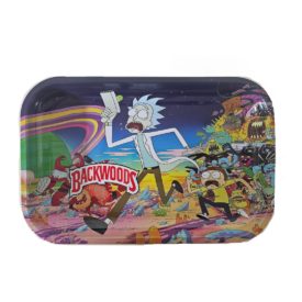 Rick And Morty Rolling Tray - Backwoods Angry Aliens - 11 x 7 Inch