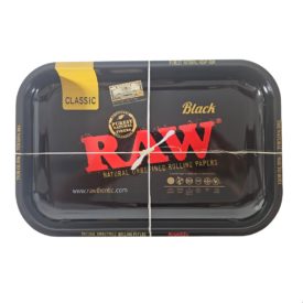 Limited Edition Black Raw Rolling Papers Rolling Tray - 11 x 7 Inch