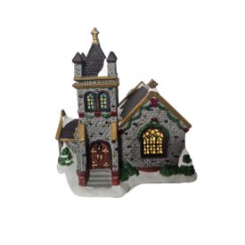Lemax 2002 Carole Towne "All Saints Cathedral" Porcelain Lighted House