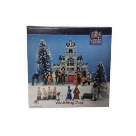 Lemax 2002 Carole Towne 1800's "Wedding Day" Set of 12 Porcelain Lighted St John Church