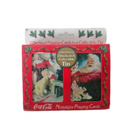 1996 Coca-Cola Two-Deck Nostalgia Playing Cards In Collectible Tin