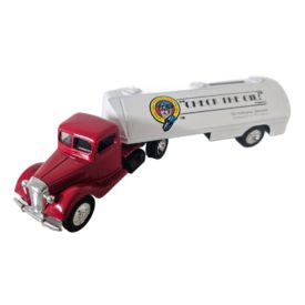 ERTL 1937 Ford Truck & Tanker Check The Oil Magazine Die-cast Bank 1:25