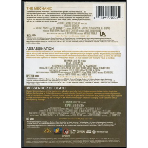 Multi-Feature Collection: The Mechanic / Assassination / Messenger Of Death (DVD)