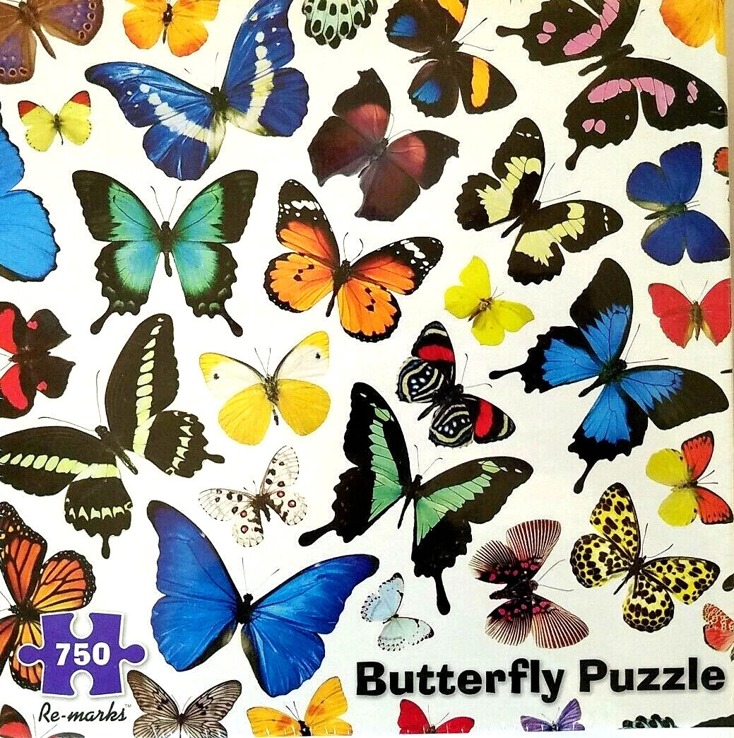 Butterfly Themed 750 Piece Jigsaw Puzzle by Re-Marks