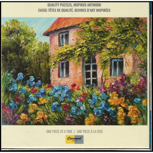 Concord Puzzle Co "House In The Flower Garden" Oil Painting 1000 Pc Art Puzzle