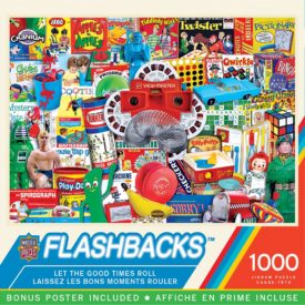 MasterPieces Flashbacks "Let the Good Times Roll"  Retro Toys 1000 Piece Puzzle 19.25" x 26.75"