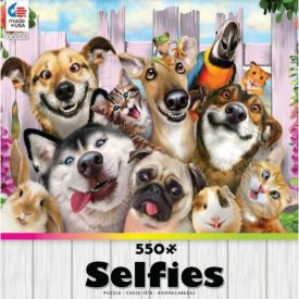 Ceaco 550-Piece Selfies Pets Backyard Selfie Interlocking Jigsaw Puzzle